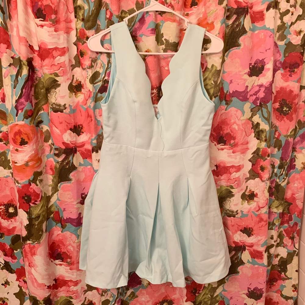 Mint Scalloped Dress